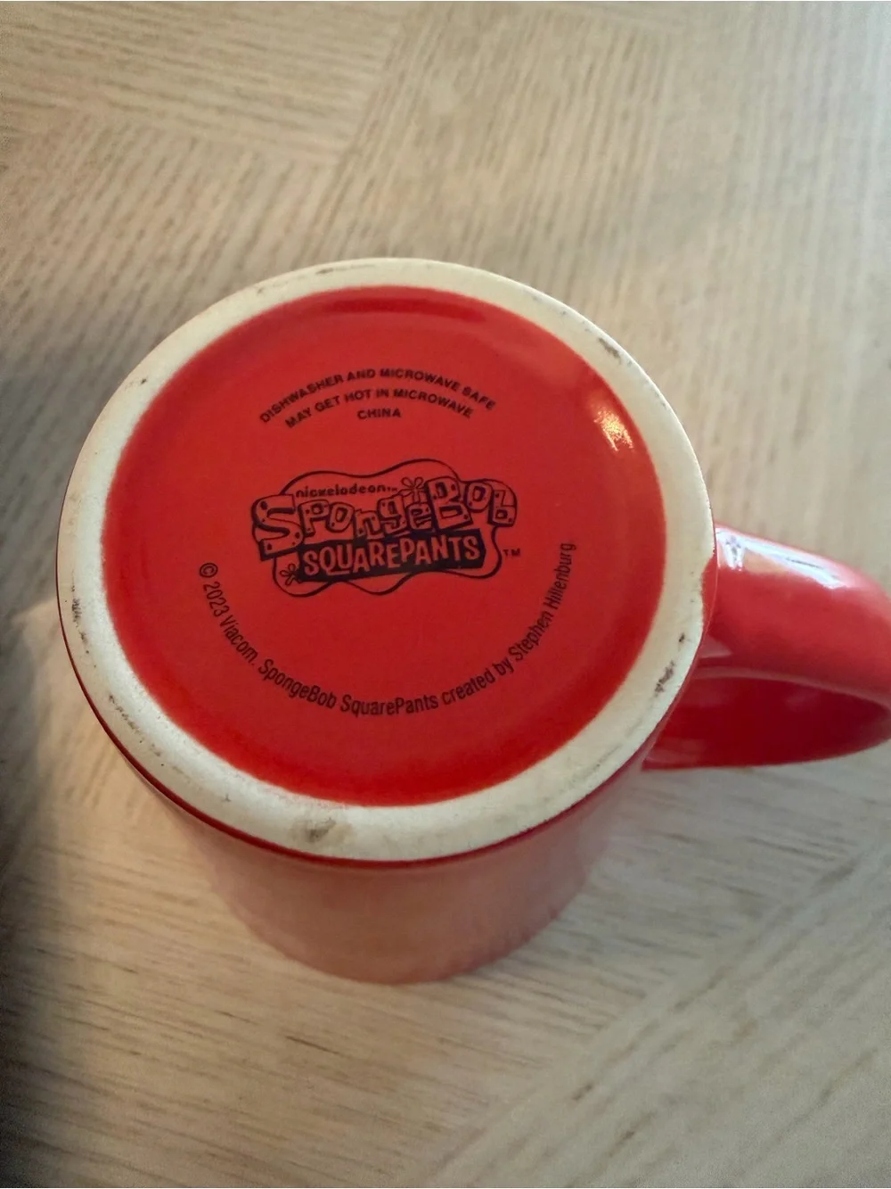 SpongeBob Squarepants Red Ceramic Mug with 'All You Need Is Love' Graphic